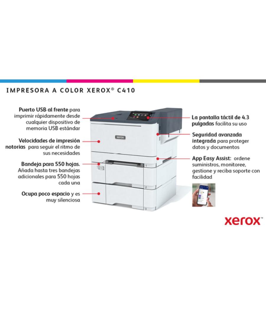 Xerox C410 A4 40 ppm Impresora a doble cara PS3 PCL5e/6 2 bandejas 251 hojas