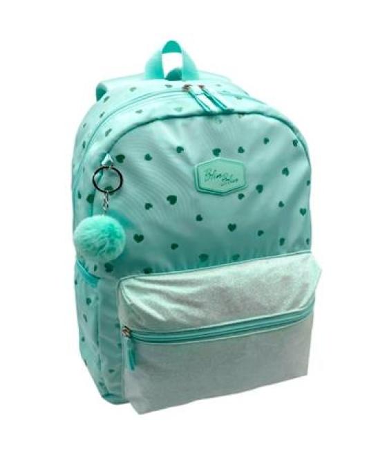 Toybags mochila americano blin-blin corazones menta compartimento para portátil 15,6"