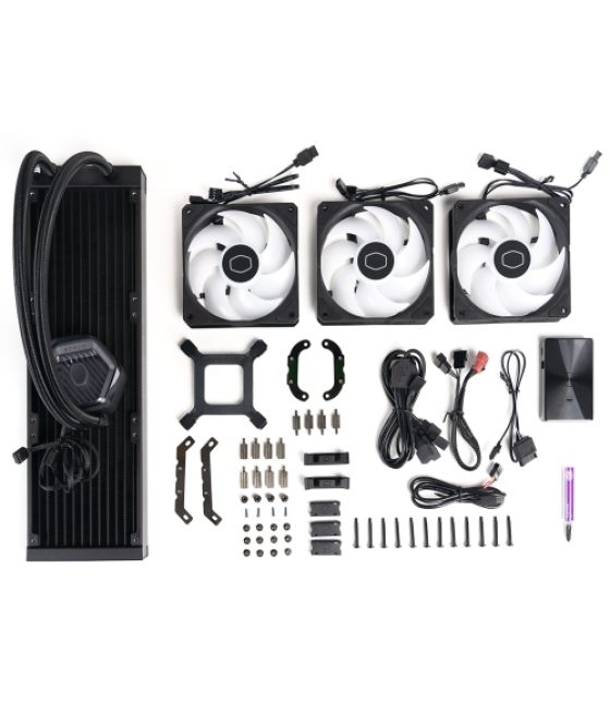 Cooler master masterliquid 360 atmos procesador kit de refrigeración líquida 12 cm negro