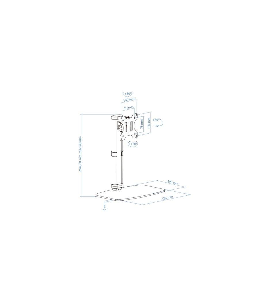 TooQ DB1127TN-B soporte para monitor 68,6 cm (27") Independiente Negro - Imagen 9