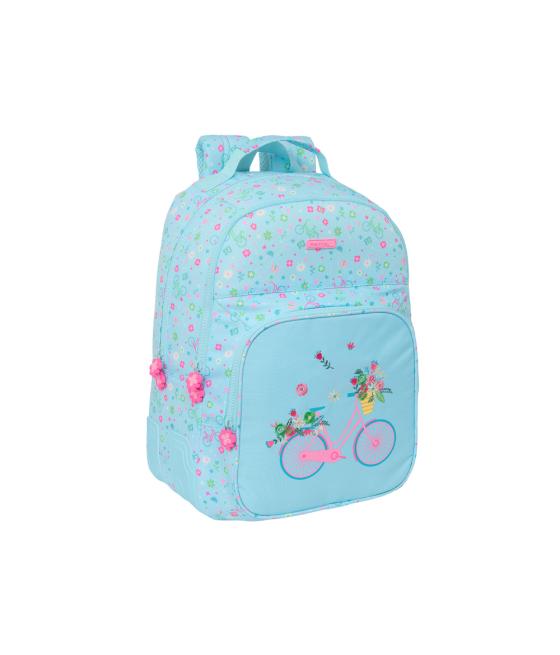 Mochila safta doble con cantóneras adaptable a carro reciclado safta bicicleta 420x320x150 mm