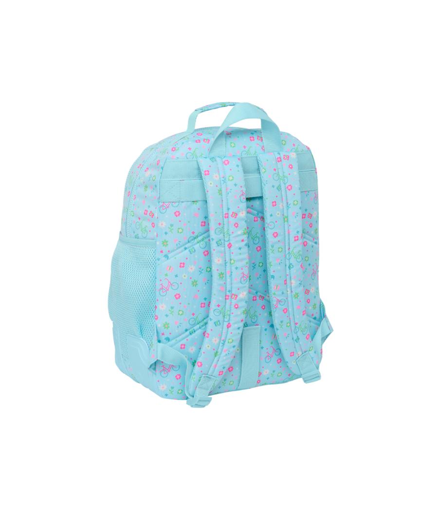 Mochila safta doble con cantóneras adaptable a carro reciclado safta bicicleta 420x320x150 mm