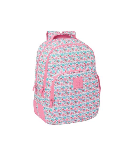 Mochila safta doble con cantóneras adaptable a carro reciclado moos floresistente 420x320x150 mm