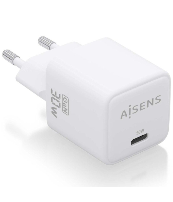 Cargador gan de pared aisens asch-30w1p035-w/ 1xusb tipo-c/ 30w