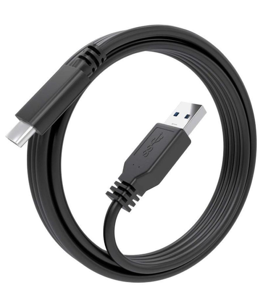 Cable usb 3.1 tipo-c aisens a107-0860/ usb tipo-c macho - usb macho/ 10gbps/ 2m/ negro