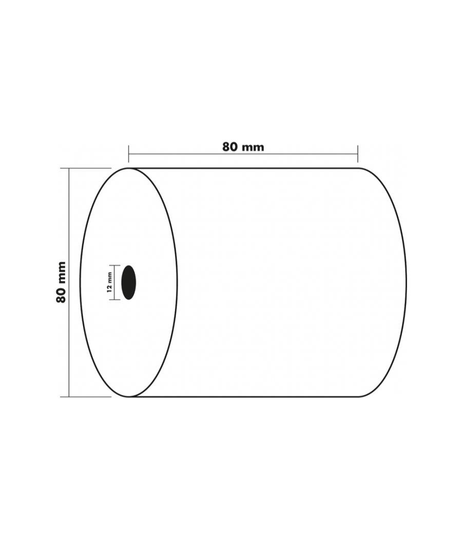 Rollo sumadora exacompta termico 80x80 mm 48 g/m2 sin bpa