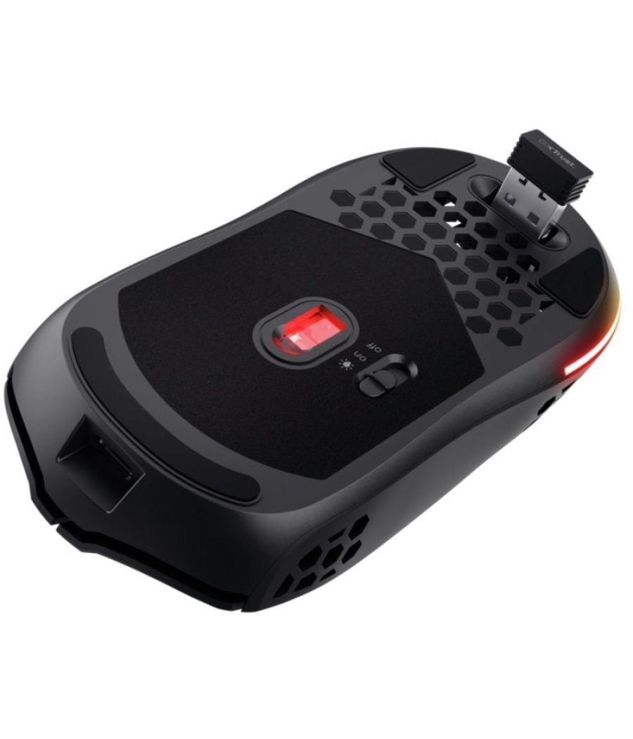 Ratón gaming inalámbrico trust gaming gxt 929 helox/ batería recargable/ hasta 4800 dpi