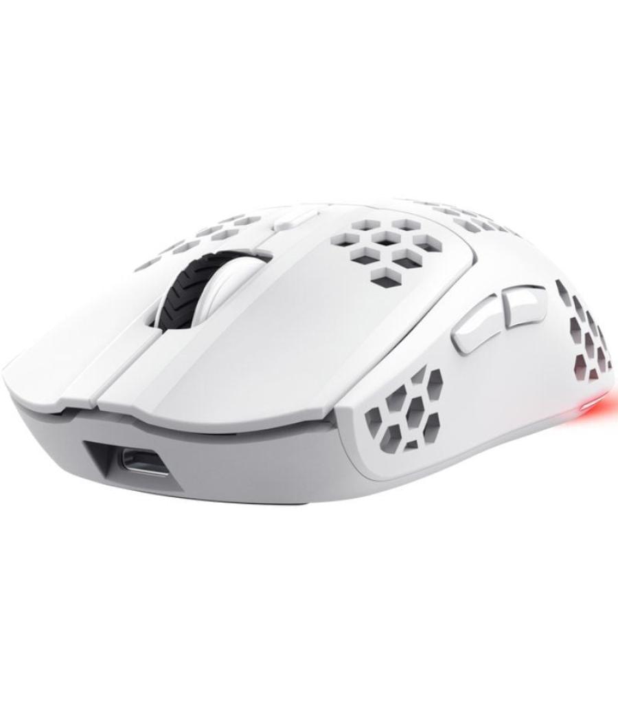 Ratón gaming inalámbrico trust gaming gxt 929 helox/ batería recargable/ hasta 4800 dpi/ blanco