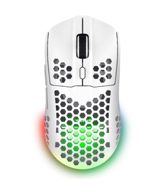 Ratón gaming inalámbrico trust gaming gxt 929 helox/ batería recargable/ hasta 4800 dpi/ blanco