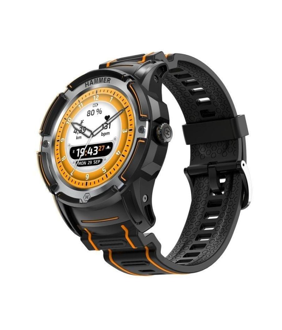 Smartwatch hammer watch plus/ notificaciones/ frecuencia cardíaca/ gps/ negro