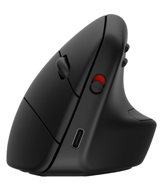 Ratón ergonómico inalámbrico por bluetooth/ 2.4ghz hp 925/ batería recargable/ hasta 1200 dpi/ negro