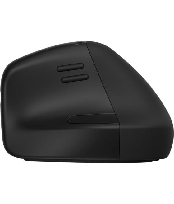 Ratón ergonómico inalámbrico por bluetooth/ 2.4ghz hp 925/ batería recargable/ hasta 1200 dpi/ negro