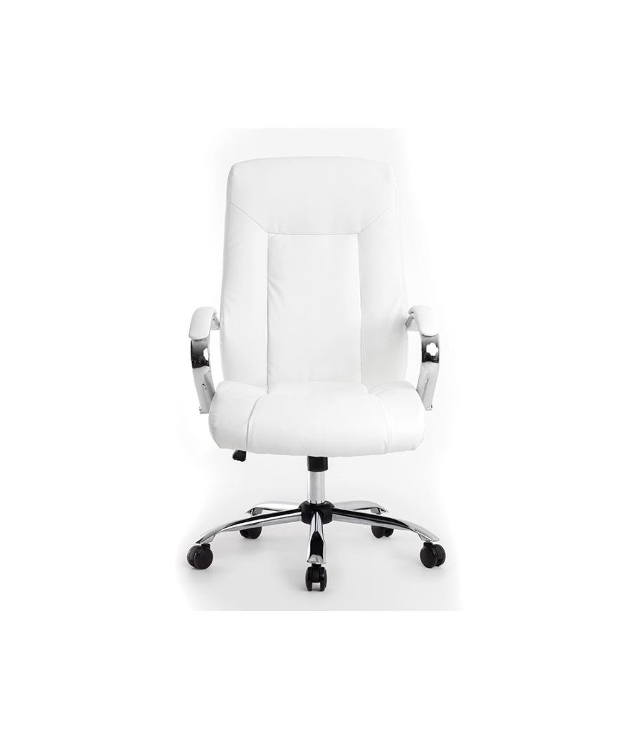 Silla q-connect dirección vero na simil piel base metálica alt max 1210 anc 650 prof 730 mm ruedas premium color blanco