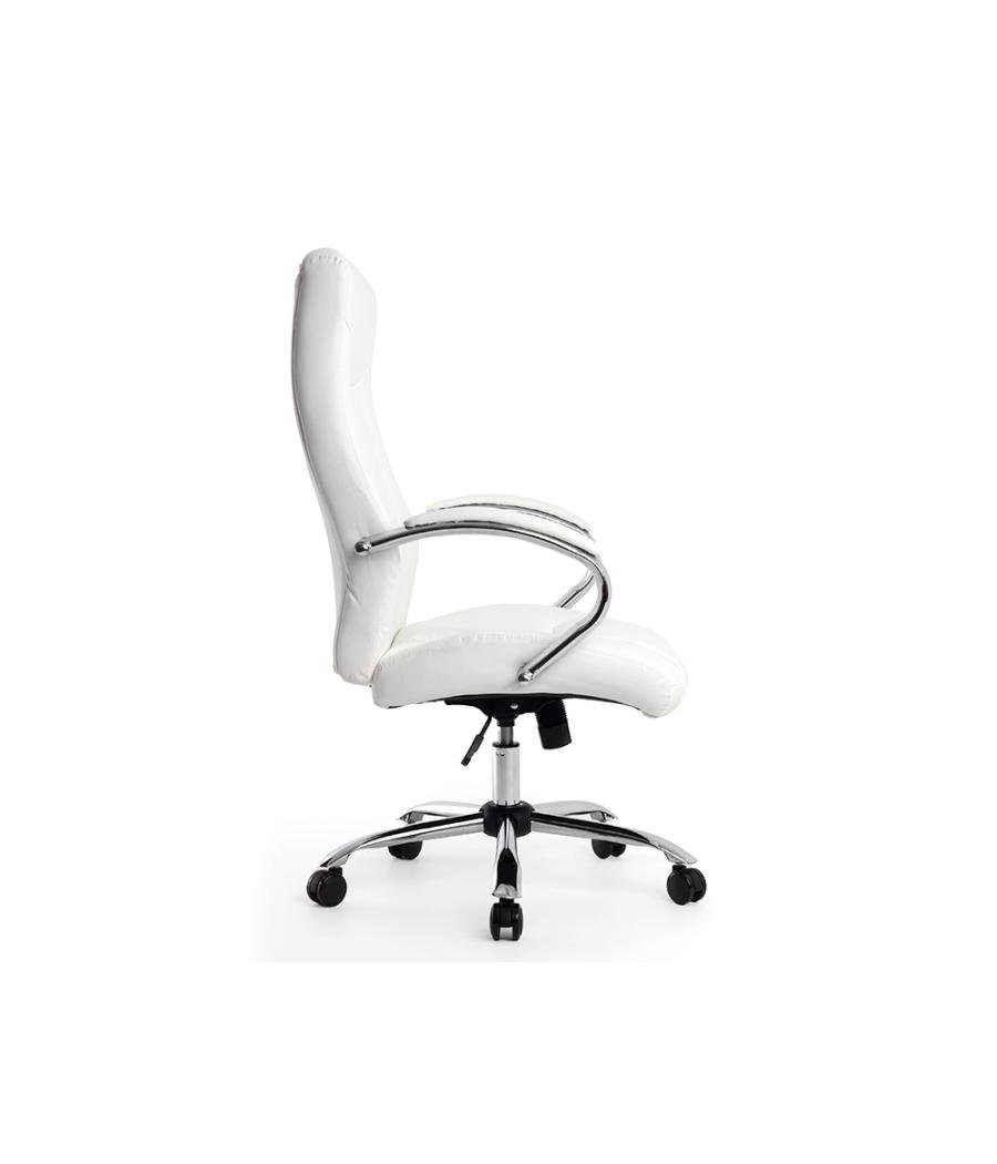 Silla q-connect dirección vero na simil piel base metálica alt max 1210 anc 650 prof 730 mm ruedas premium color blanco