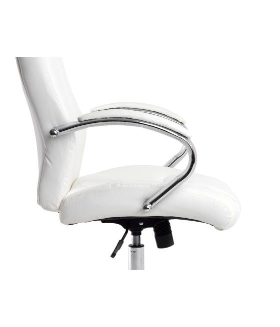 Silla q-connect dirección vero na simil piel base metálica alt max 1210 anc 650 prof 730 mm ruedas premium color blanco