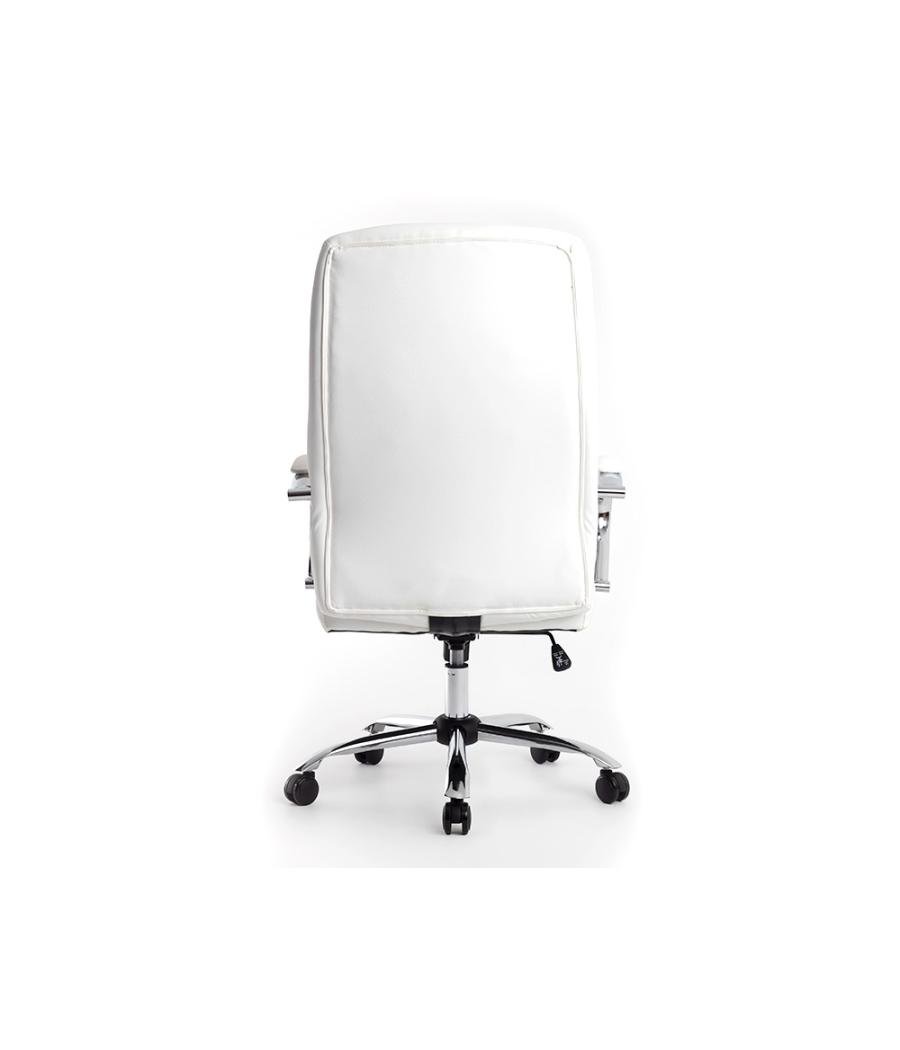 Silla q-connect dirección vero na simil piel base metálica alt max 1210 anc 650 prof 730 mm ruedas premium color blanco