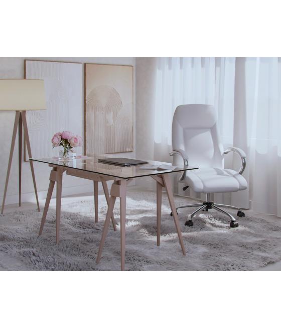 Silla q-connect dirección vero na simil piel base metálica alt max 1210 anc 650 prof 730 mm ruedas premium color blanco