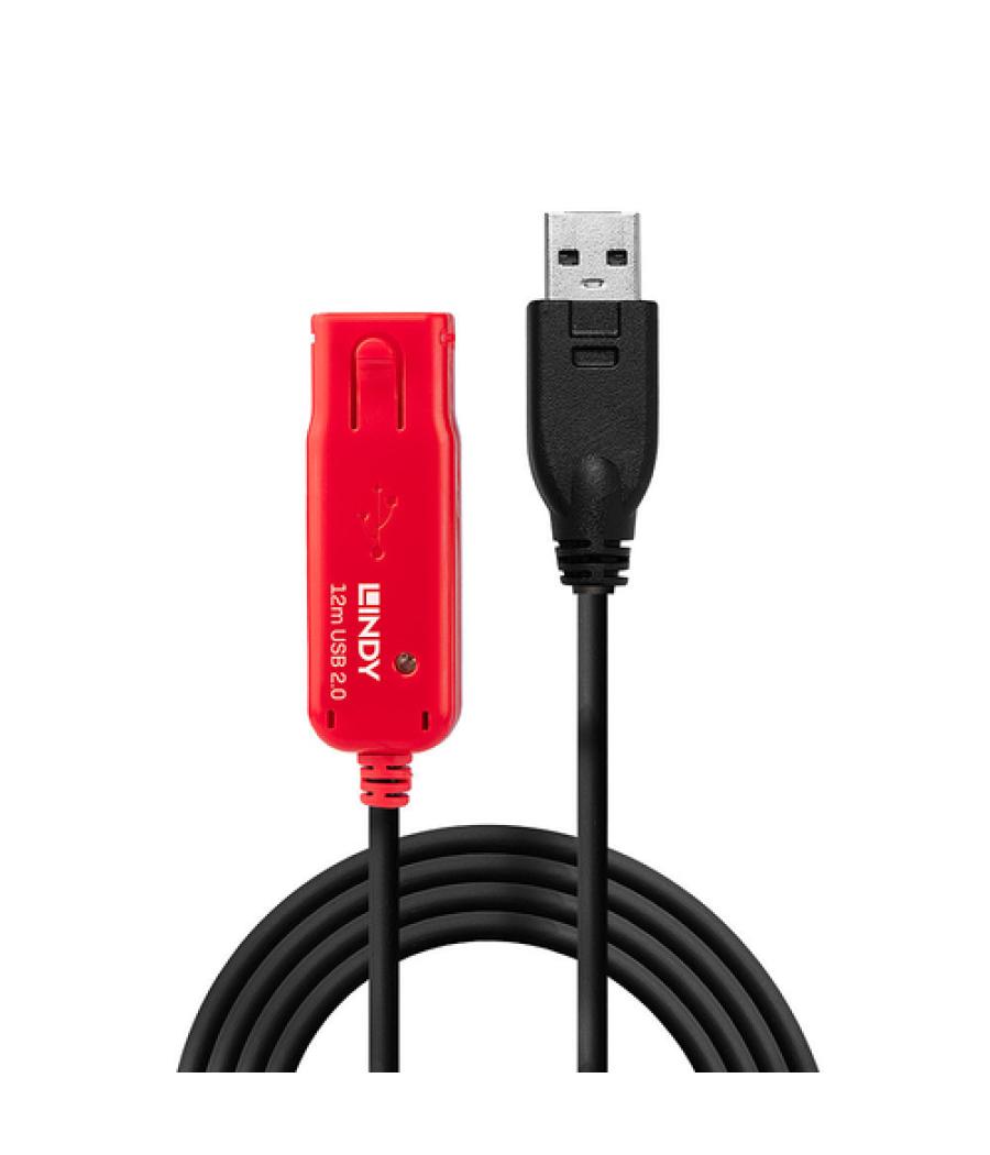 Lindy 42782 cable USB 12 m USB 2.0 USB A Negro