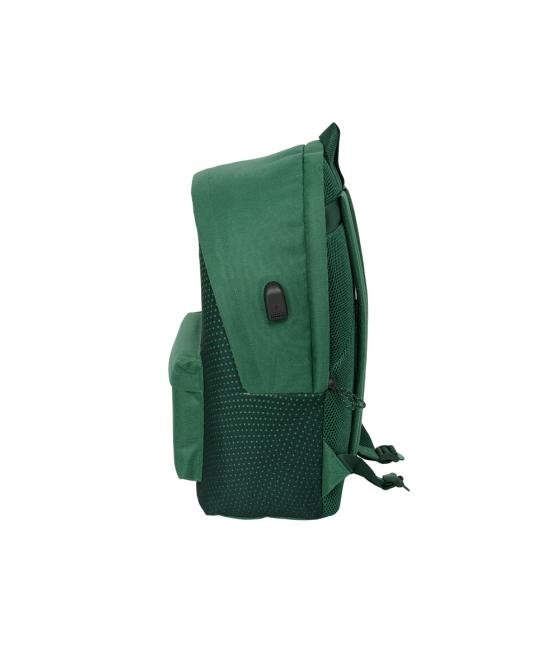 Mochila safta doble para portatil 15,6\" + usb resistente agua real betis balompie 440x310x180 mm