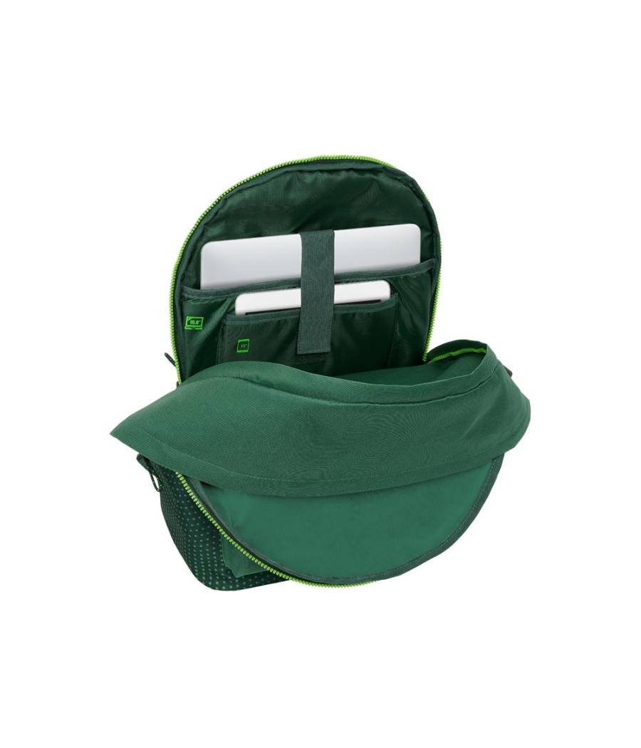 Mochila safta doble para portatil 15,6\" + usb resistente agua real betis balompie 440x310x180 mm