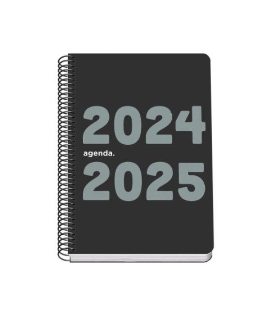 Agenda escolar 2024-2025 tamaño a5 tapa polipropileno día página memory basic negro dohe 51758