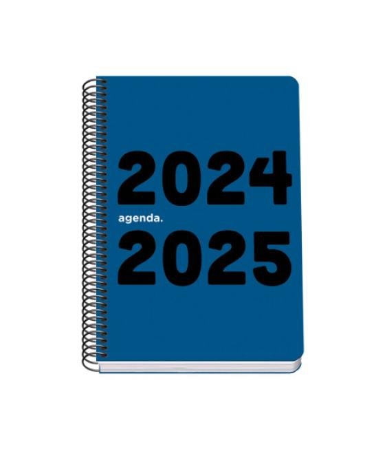 Agenda escolar 2024-2025 tamaño a5 tapa polipropileno día página memory basic azul dohe 51755