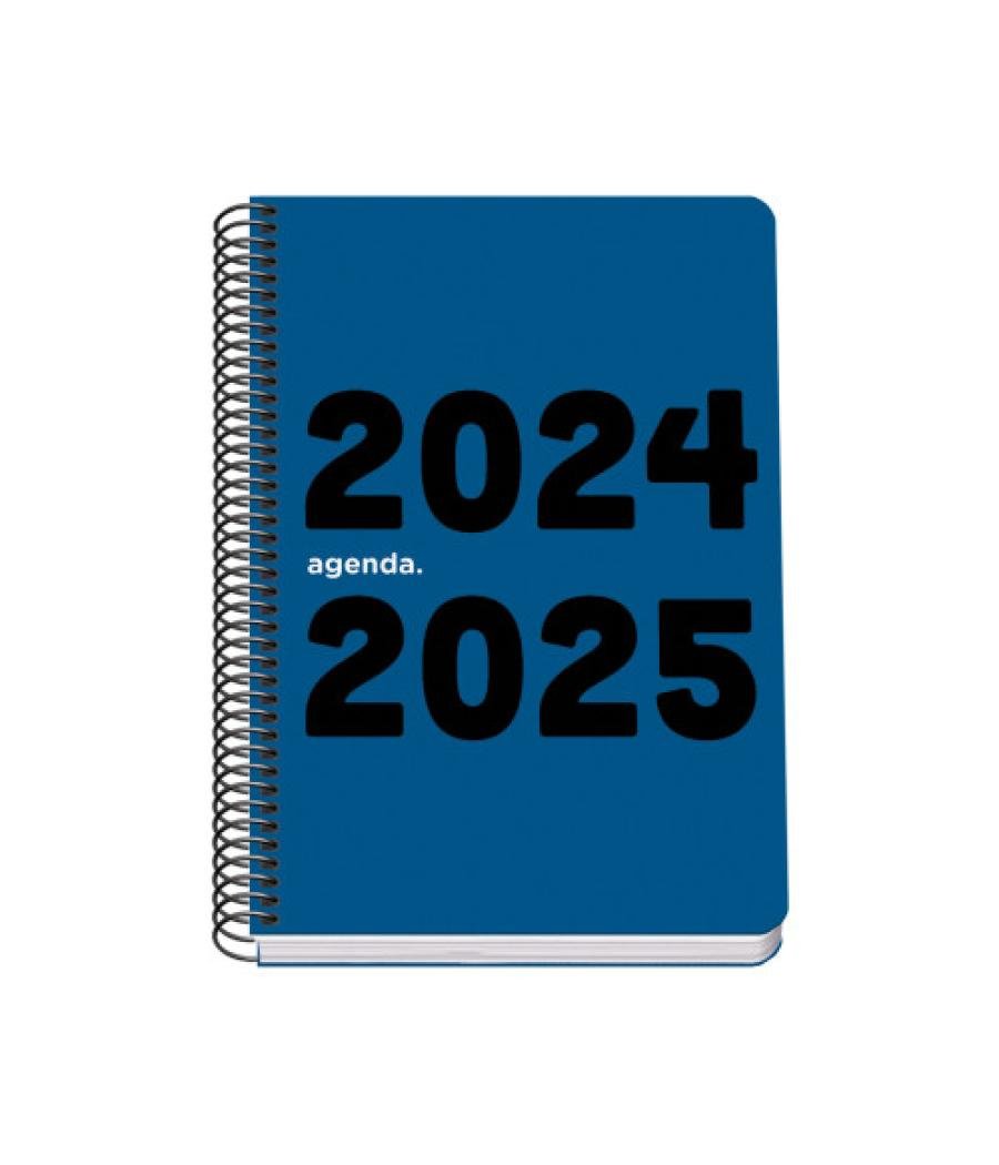 Agenda escolar 2024-2025 tamaño a5 tapa polipropileno día página memory basic azul dohe 51755