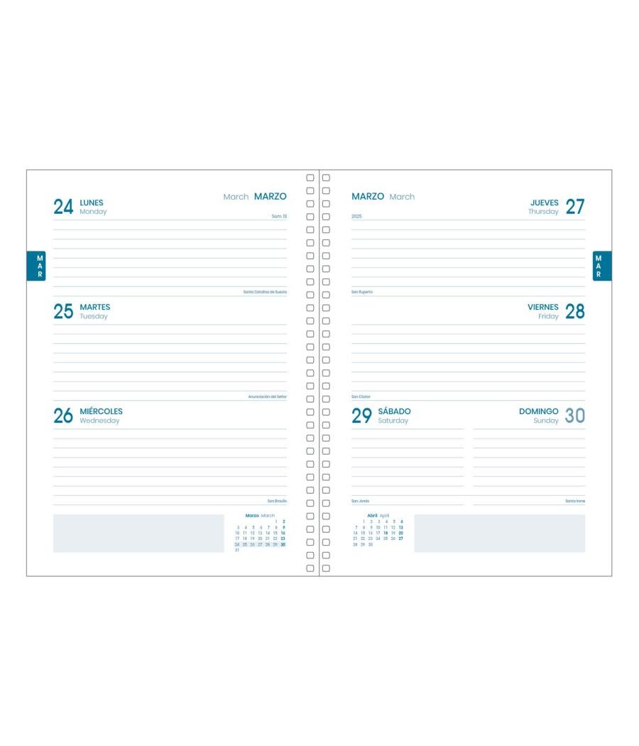 Agenda escolar 2024-2025 tamaño a5 tapa carton forrado semana vista tangram basic negro dohe 51747