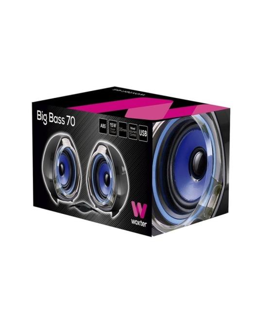 Altavoces woxter big bass 70/ 15w/ 2.0/ azules