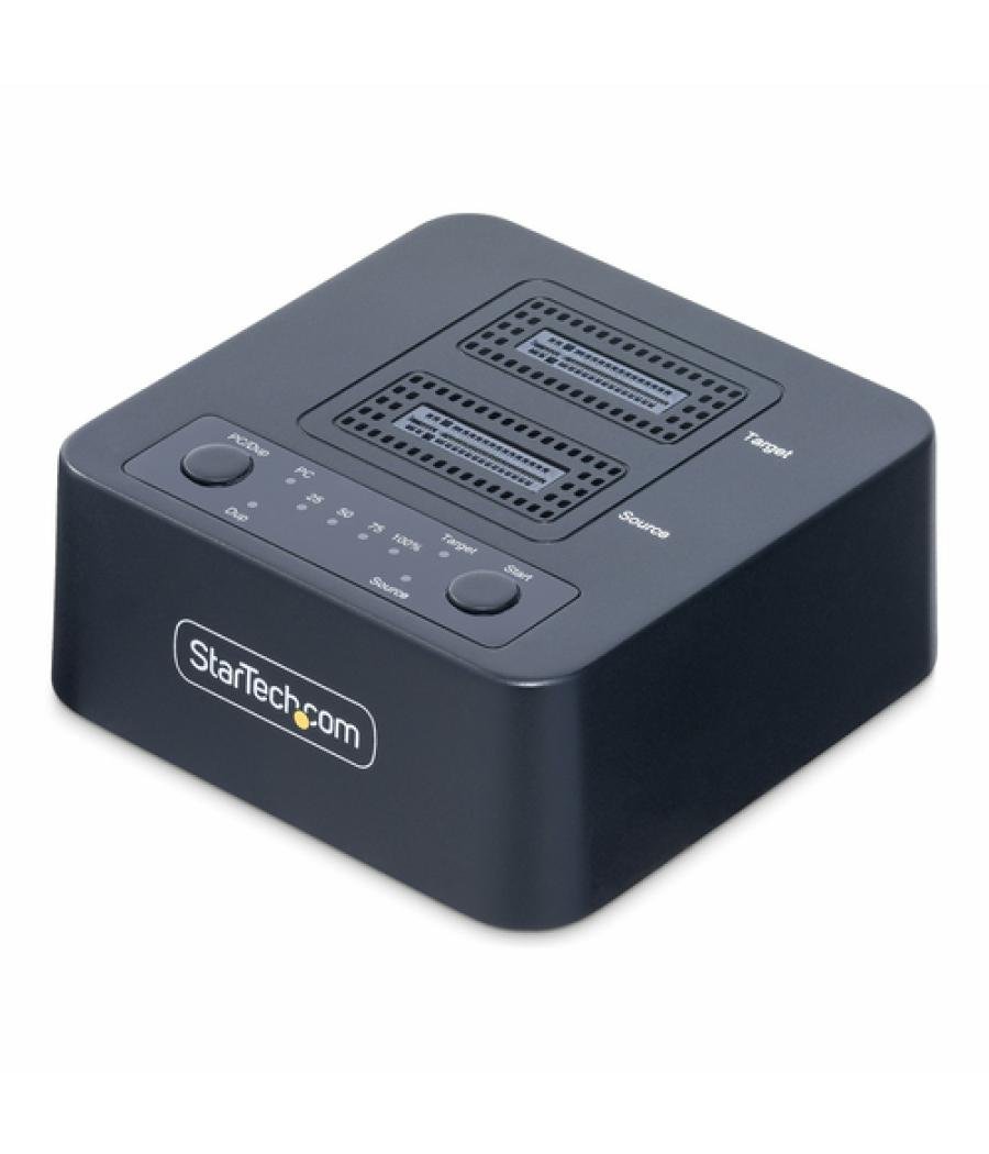 StarTech.com Dock Duplicador Clonador Autónomo 1:1 de Unidad SSD NVMe M.2 - 90GBpm - USB-C 3.2 de 20Gbps - Docking Station USB T