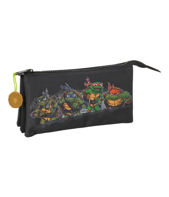 Bolso escolar portatodo safta triple tortugas ninja 120x220x30 mm