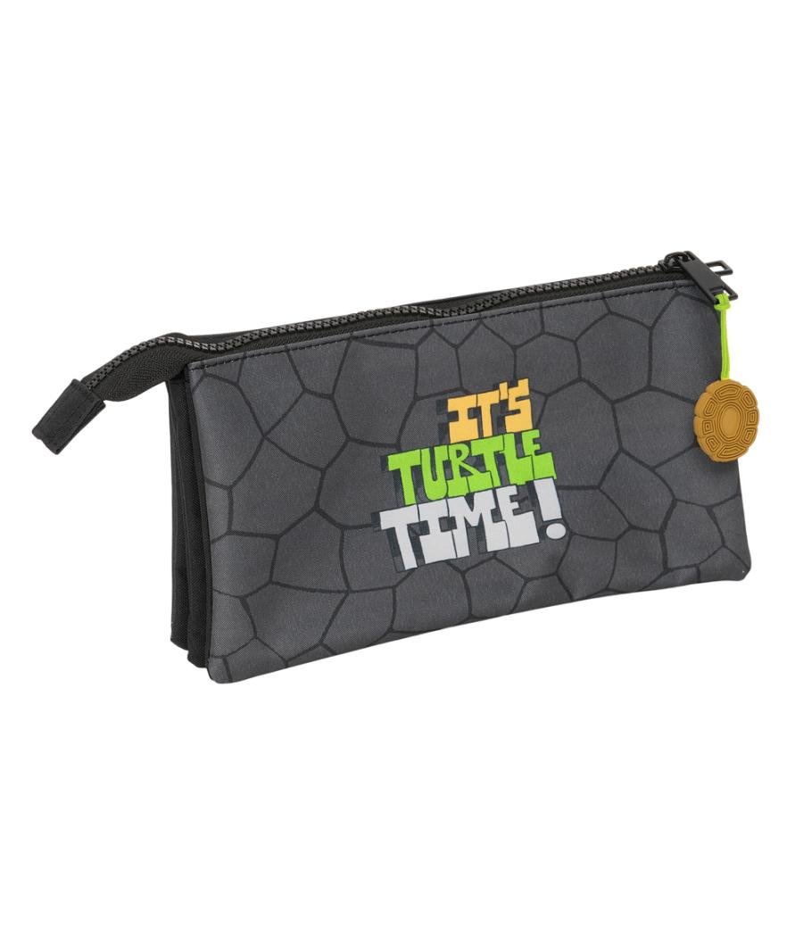 Bolso escolar portatodo safta triple tortugas ninja 120x220x30 mm