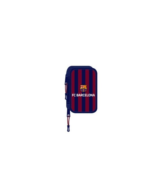 Plumier escolar safta doble pequeño 28 piezas f.c. barcelona 195x125x40 mm