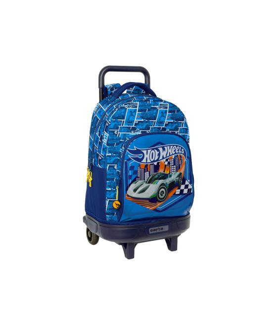 Mochila safta grande con ruedas compact extraible hot wheels sonny 450x330x220 mm