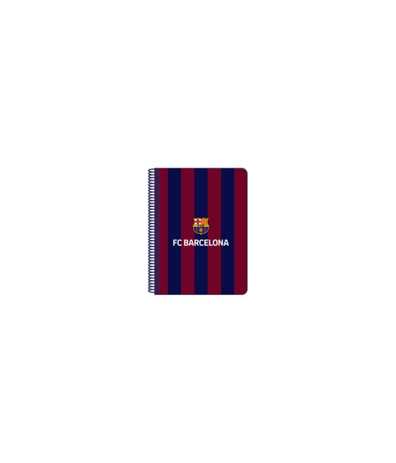 Cuaderno espiral safta cuarto 80 hojas 60 gr cuadro 4 mm tapa extradura f.c. barcelona