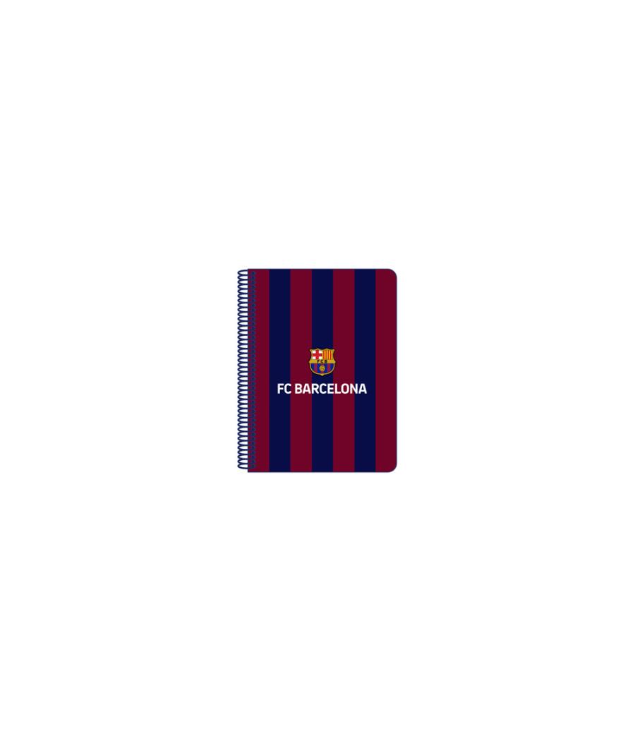 Cuaderno espiral safta cuarto 80 hojas 60 gr cuadro 4 mm tapa extradura f.c. barcelona