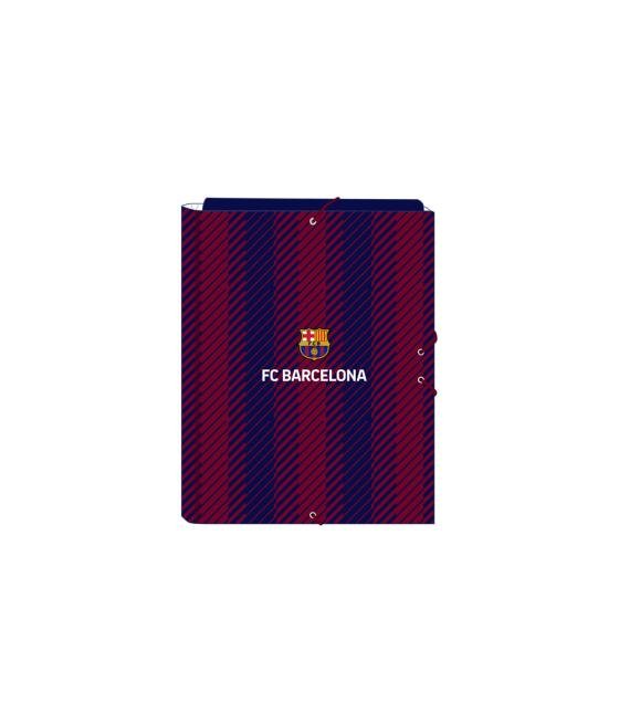 Carpeta cartón folio gomas solapas safta f.c. barcelona