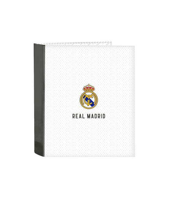 Carpeta safta 4 anillas lomo ancho cartón folio real madrid 1 equipacion 24/25