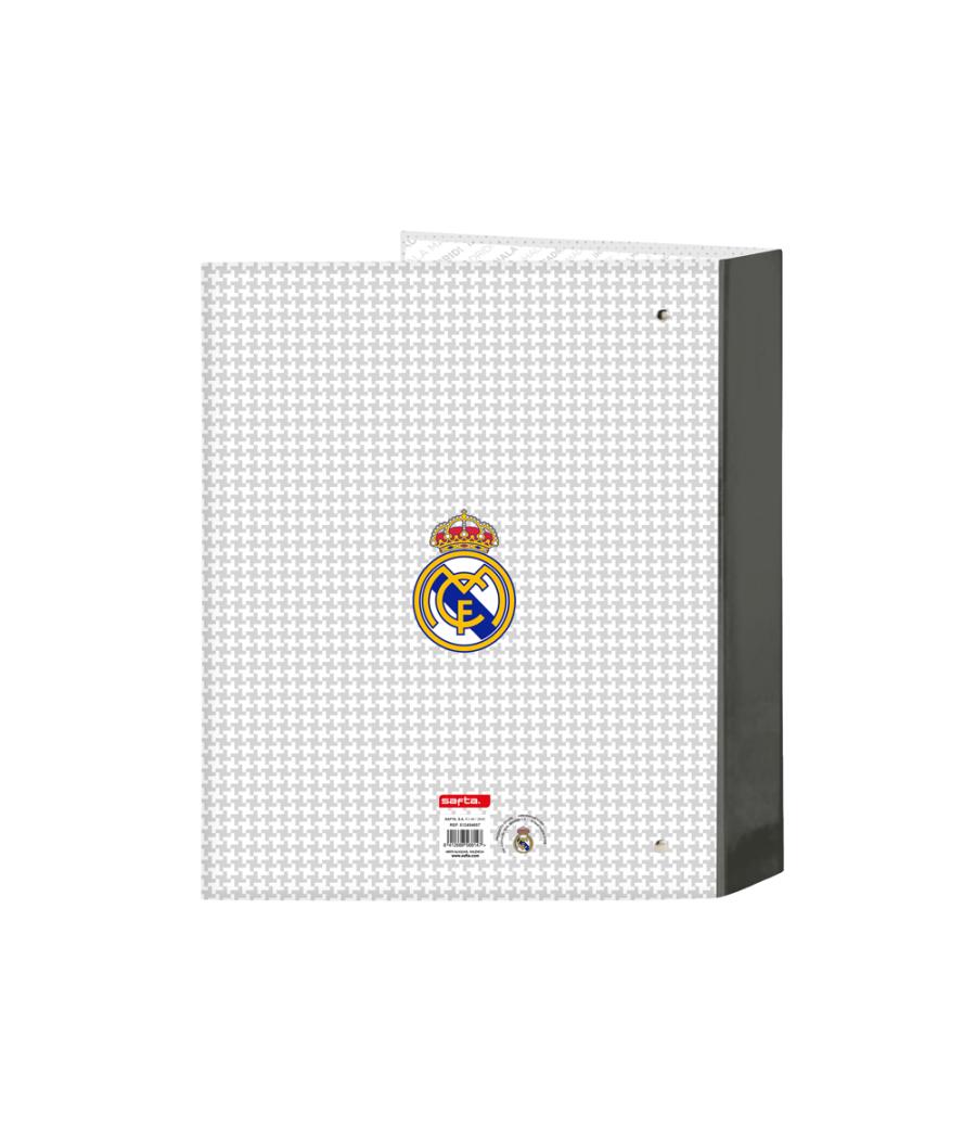 Carpeta safta 4 anillas lomo ancho cartón folio real madrid 1 equipacion 24/25