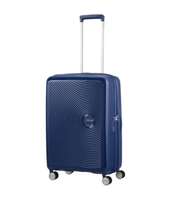 Maleta mediana american tourister soundbox spinner 67cm/ 67x46.5x29cm/ 4 ruedas/ azul marino