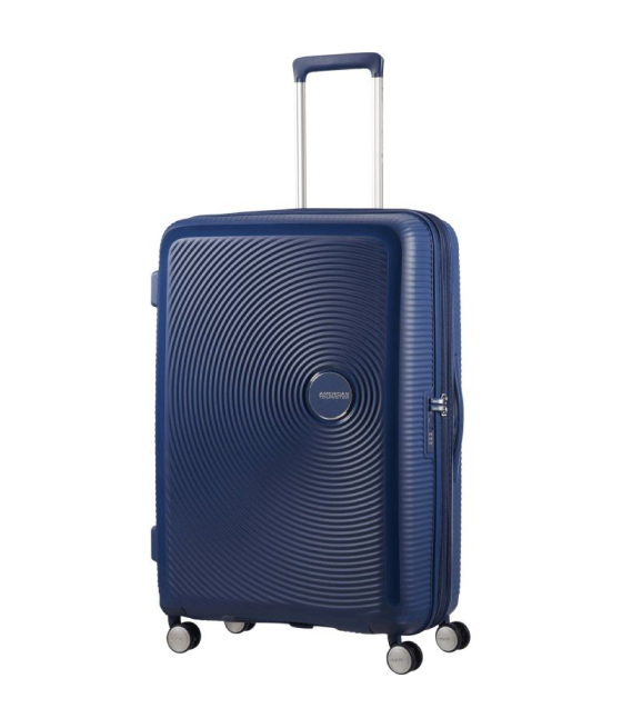 Maleta grande american tourister soundbox spinner 77cm/ 77x51.5x29.5cm/ 4 ruedas/ azul marino