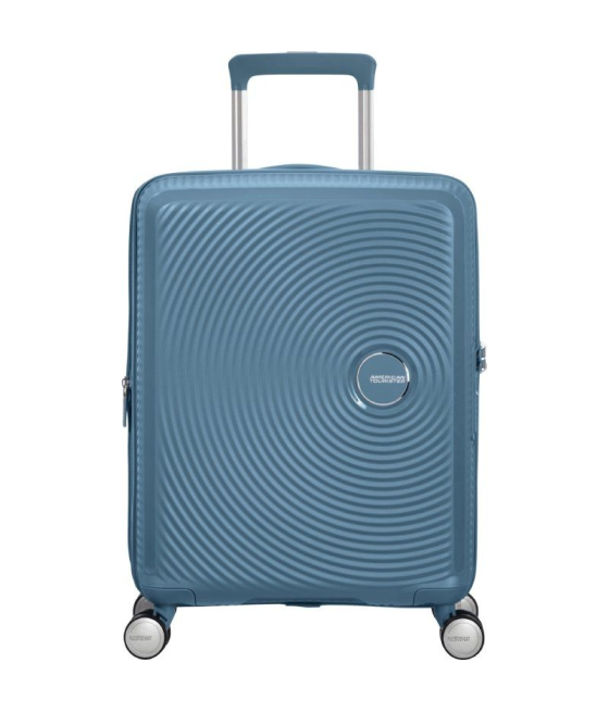 Maleta de cabina american tourister soundbox spinner 55cm/ 55x40x20cm/ 4 ruedas/ azul piedra