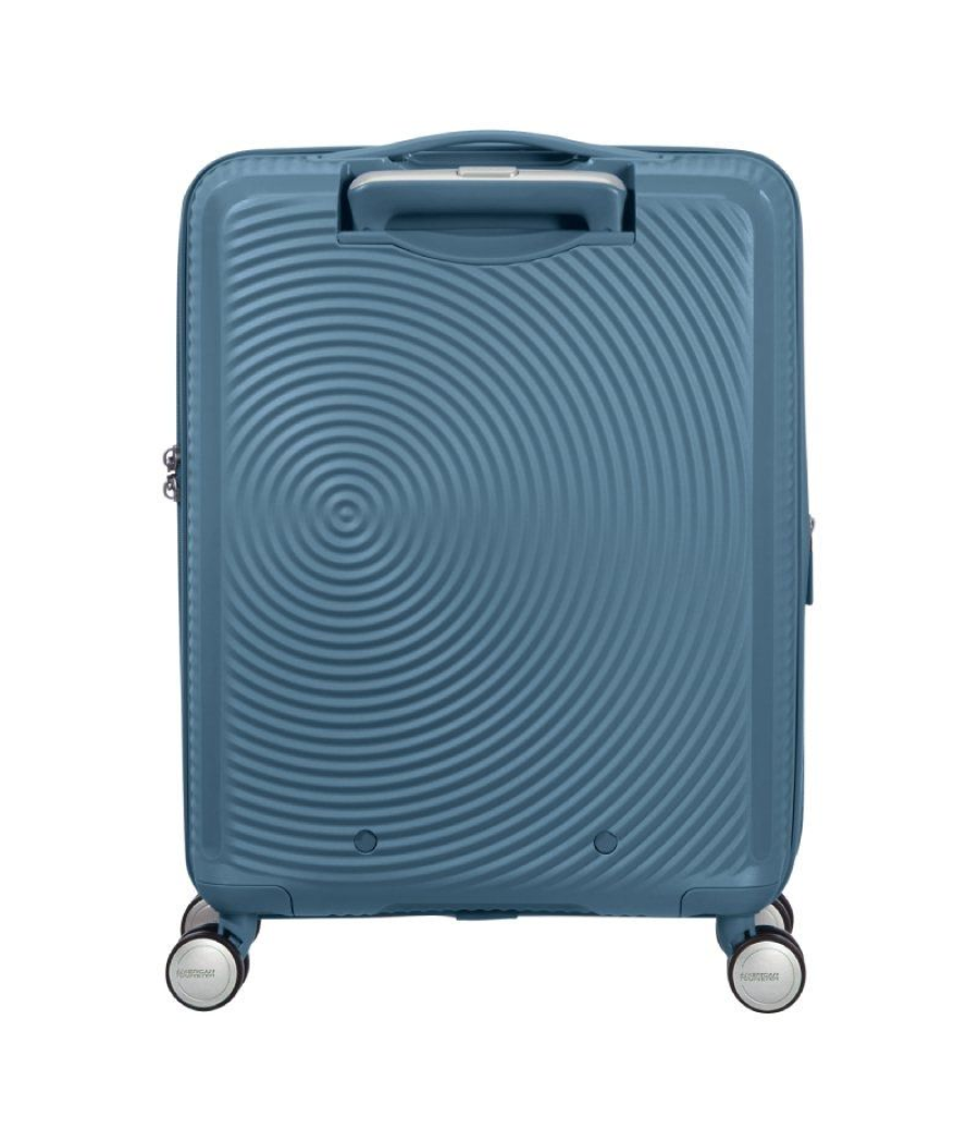 Maleta de cabina american tourister soundbox spinner 55cm/ 55x40x20cm/ 4 ruedas/ azul piedra