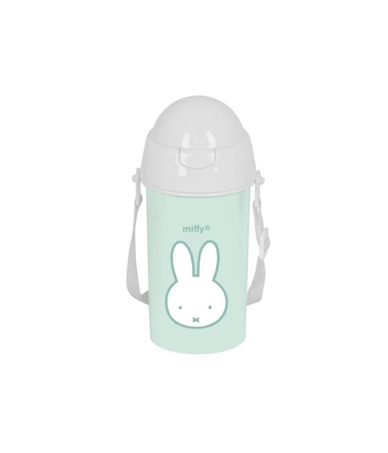 Botella portaliquidos safta 500 ml apertura automatica con pajita miffy menta 195x73x73 mm