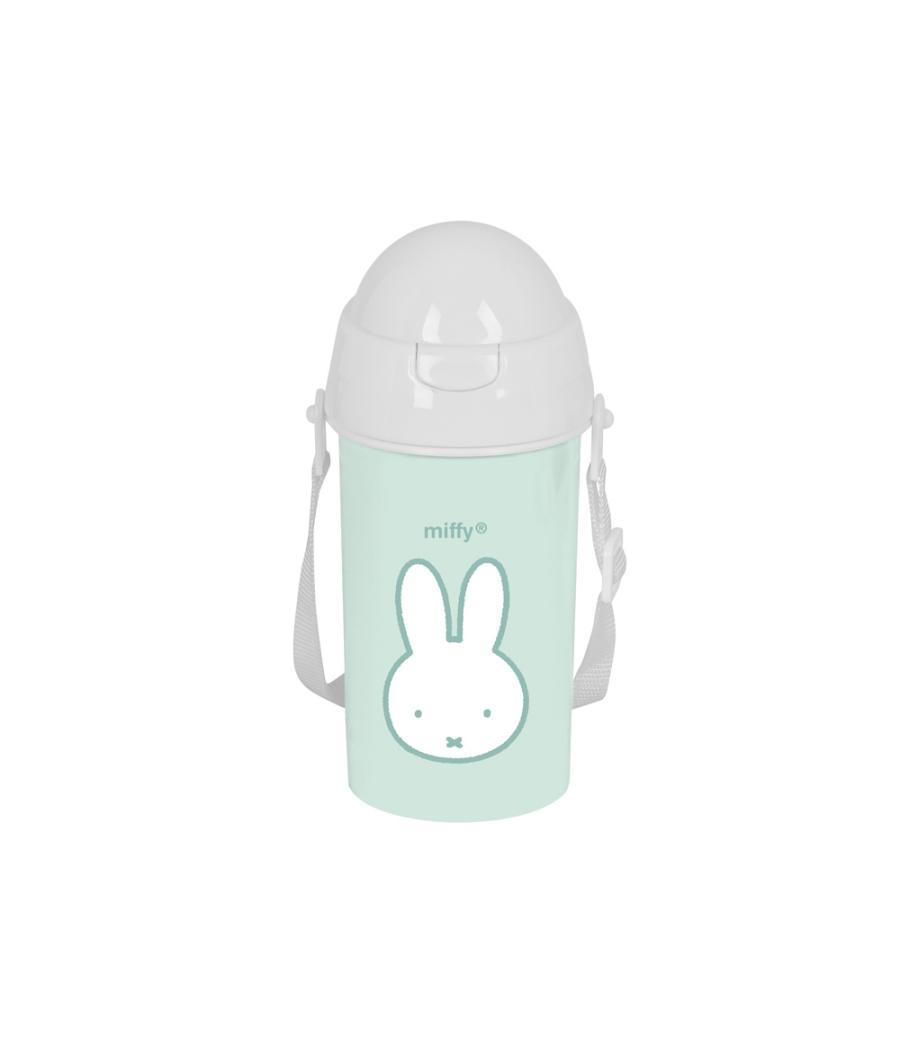 Botella portaliquidos safta 500 ml apertura automatica con pajita miffy menta 195x73x73 mm