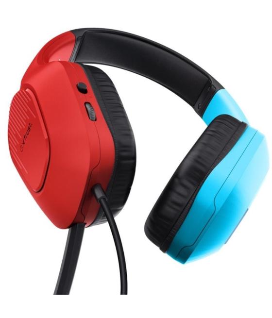 Auriculares gaming con micrófono trust gaming gxt 416s zirox/ jack 3.5/ azules y rojos