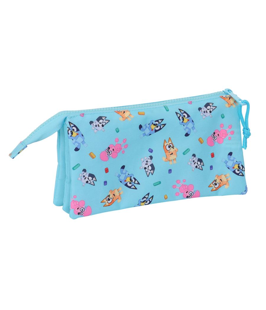 Bolso escolar portatodo safta triple bluey 120x220x30 mm