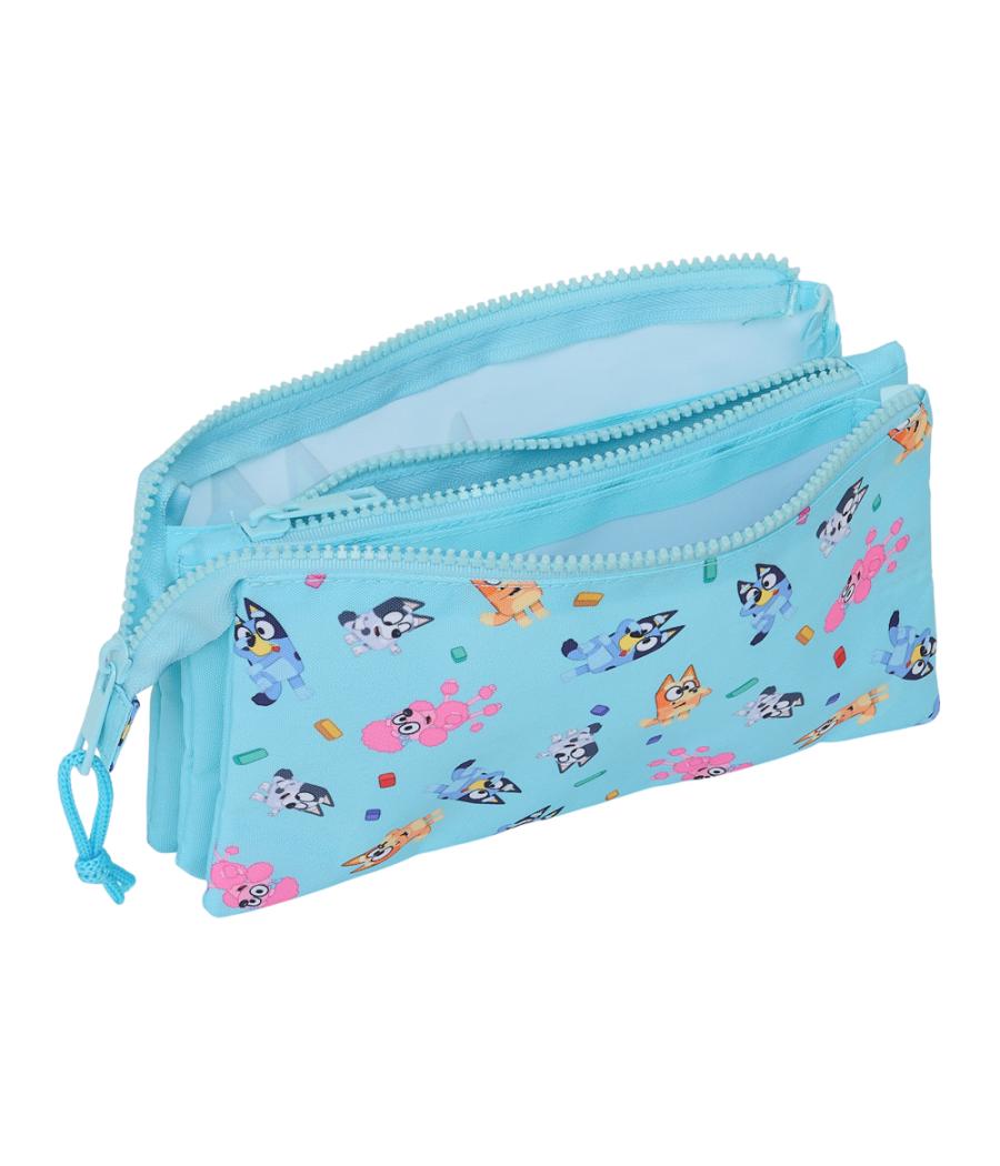 Bolso escolar portatodo safta triple bluey 120x220x30 mm