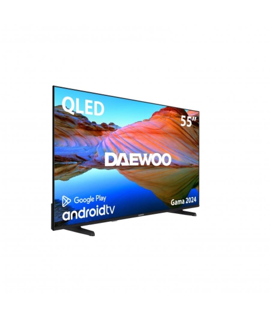 Tv daewoo 55pulgadas qled 4k uhd - 55dm62qa - android tv