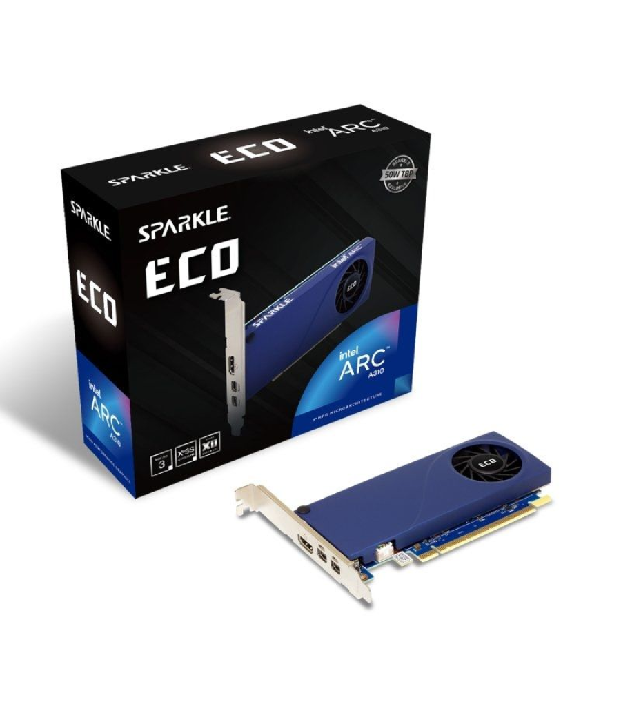 Tarjeta gráfica sparkle intel arc a310 eco/ 4gb gddr6/ compatible con perfil bajo